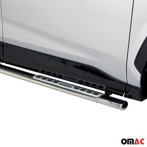 Toyota RAV 4 Side Steps - Omac - S.Steel Oval - Grey - '19-'25